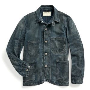 RRL Indigo twill Engineer Coat